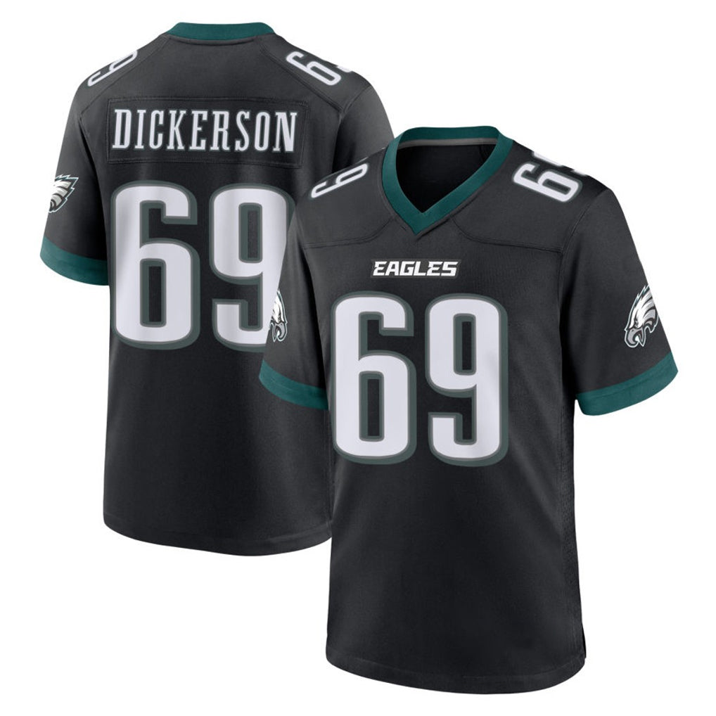 Johmsee P.Eagles #69 Landon Dickerson Player Black Game Home Stitched Jerseys