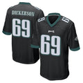 Johmsee P.Eagles #69 Landon Dickerson Player Black Home Game Stitched Jerseys