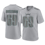 Johmsee P.Eagles #69 Landon Dickerson Player Gray Atmosphere Fashion Home Game Stitched Jerseys