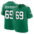 Johmsee P.Eagles #69 Landon Dickerson Player Green Kelly Alternate Home Game Stitched Jerseys