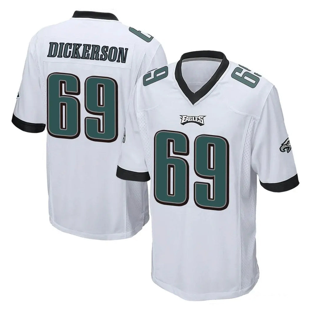 Johmsee P.Eagles #69 Landon Dickerson Player White Home Game Stitched Jerseys