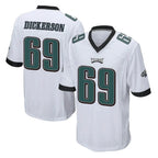 Johmsee P.Eagles #69 Landon Dickerson Player White Home Game Stitched Jerseys