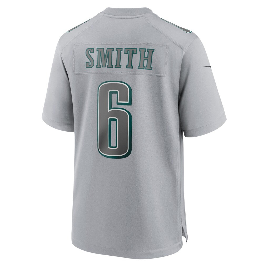 Johmsee P.Eagles #6 DeVonta Smith Gray Atmosphere Fashion Game Stitched Jerseys