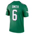 Johmsee P.Eagles #6 DeVonta Smith Kelly Green Legend Player Performance Top Stitched Jerseys
