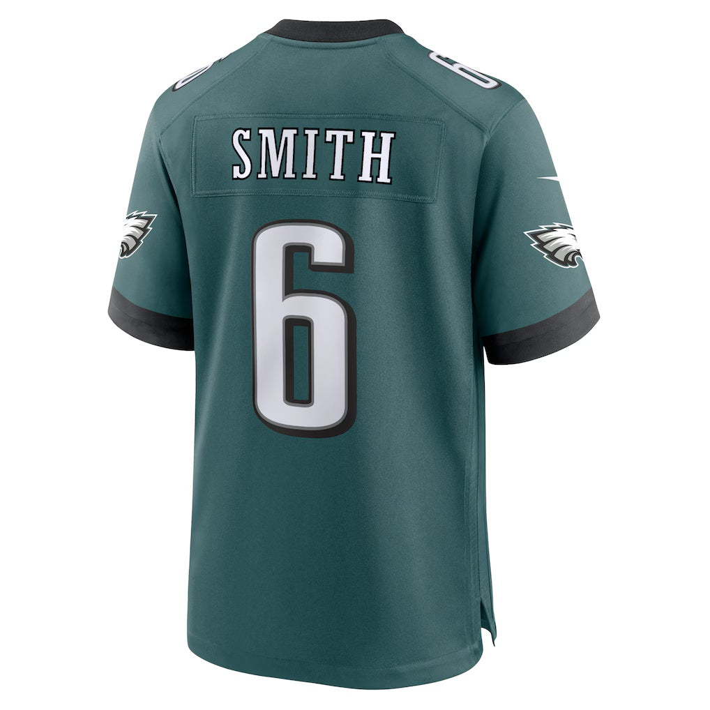 Johmsee P.Eagles #6 DeVonta Smith Midnight Green Team Game Stitched Jerseys