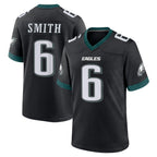 Johmsee P.Eagles #6 DeVonta Smith Player Black Game Home Stitched Jerseys