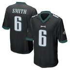 Johmsee P.Eagles #6 DeVonta Smith Player Black Home Game Stitched Jerseys