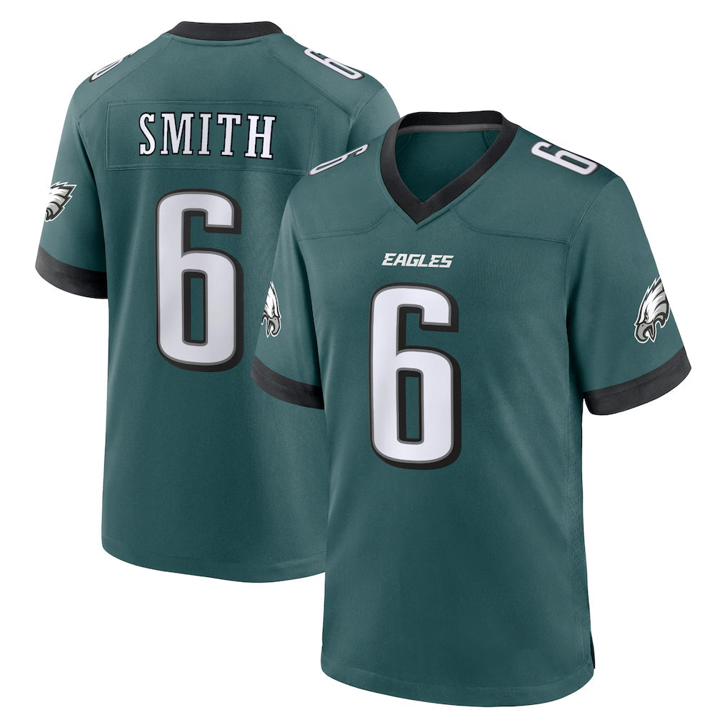 Johmsee P.Eagles #6 DeVonta Smith Player Green Home Game Stitched Jerseys