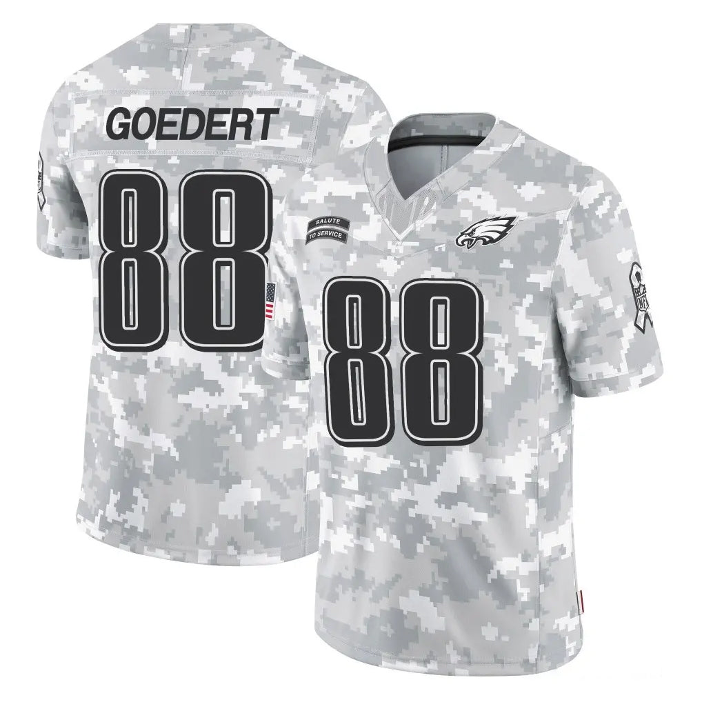 Johmsee P.Eagles #88 Dallas Goedert Player Arctic Camo Salute to Service Limited Game Stitched Jerseys