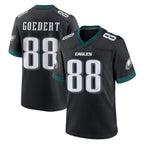 Johmsee P.Eagles #88 Dallas Goedert Player Black Game Home Stitched Jerseys