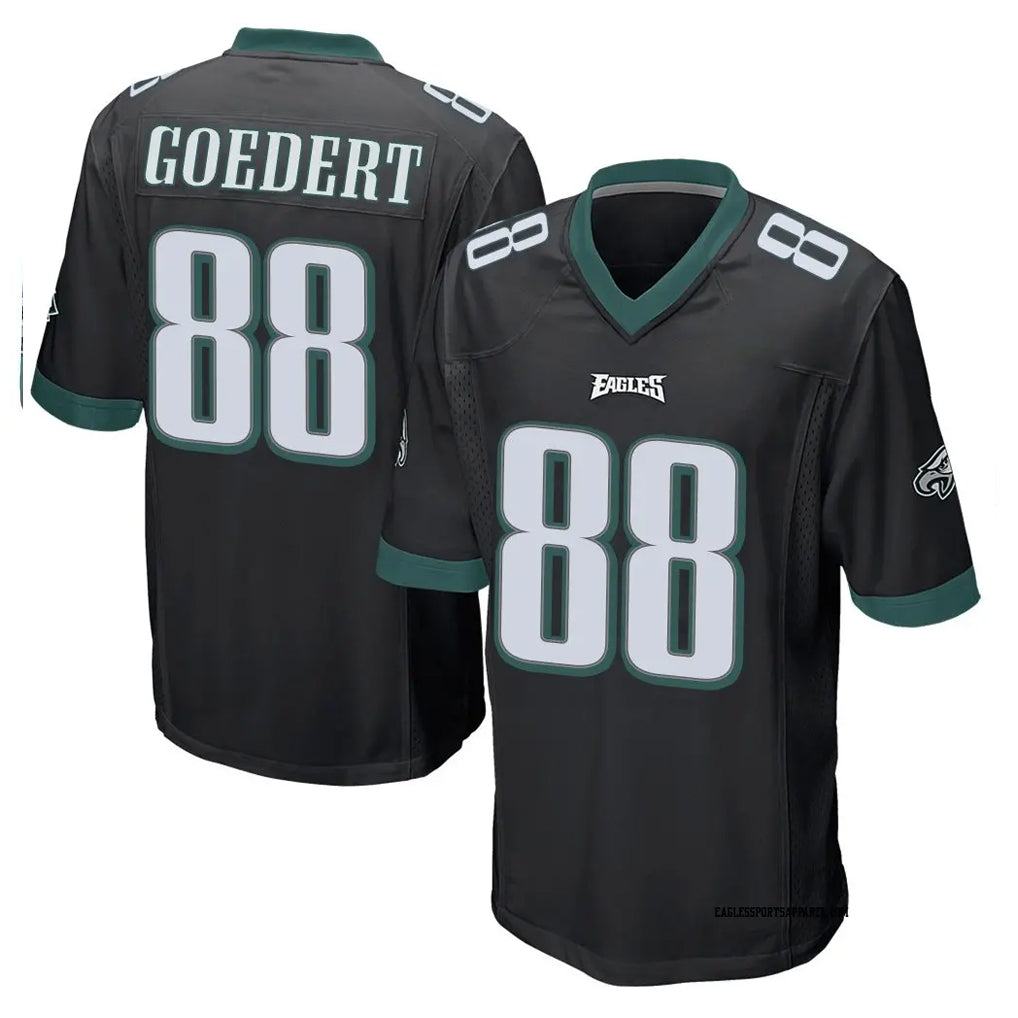 Johmsee P.Eagles #88 Dallas Goedert Player Black Home Game Stitched Jerseys