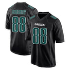 Johmsee P.Eagles #88 Dallas Goedert Player Carbon Black Fashion Home Game Stitched Jerseys
