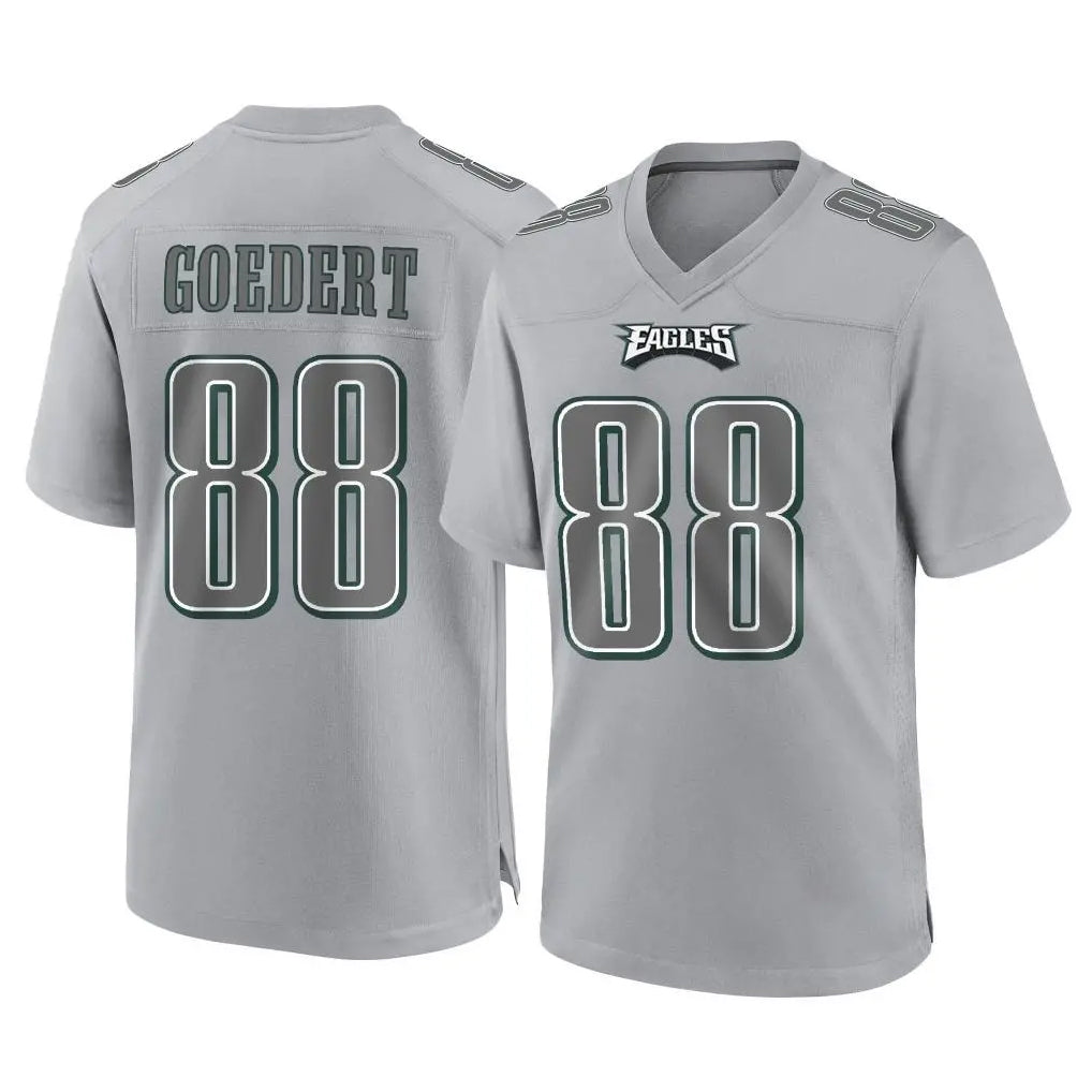 Johmsee P.Eagles #88 Dallas Goedert Player Gray Atmosphere Fashion Home Game Stitched Jerseys