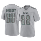 Johmsee P.Eagles #88 Dallas Goedert Player Gray Atmosphere Fashion Home Game Stitched Jerseys