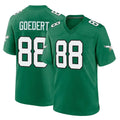 Johmsee P.Eagles #88 Dallas Goedert Player Green Kelly Alternate Home Game Stitched Jerseys
