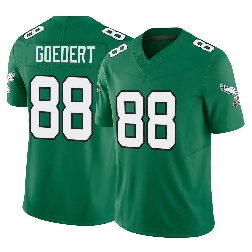 Johmsee P.Eagles #88 Dallas Goedert Player Green Kelly Alternate Vapor F.U.S.E. Home Game Stitched Jerseys