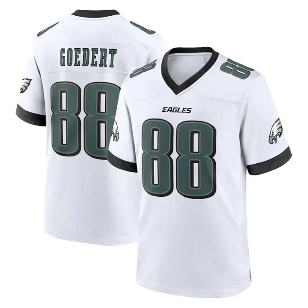 Johmsee P.Eagles #88 Dallas Goedert Player White Game Home Stitched Jerseys