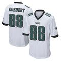 Johmsee P.Eagles #88 Dallas Goedert Player White Home Game Stitched Jerseys