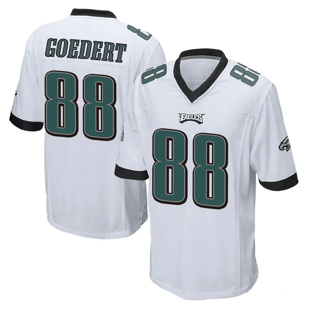 Johmsee P.Eagles #88 Dallas Goedert Player White Home Game Stitched Jerseys