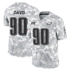 Johmsee P.Eagles #90 Jordan Davis Player Arctic Camo Salute to Service Limited Game Stitched Jerseys