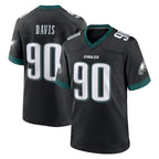 Johmsee P.Eagles #90 Jordan Davis Player Black Game Home Stitched Jerseys