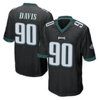 Johmsee P.Eagles #90 Jordan Davis Player Black Home Game Stitched Jerseys