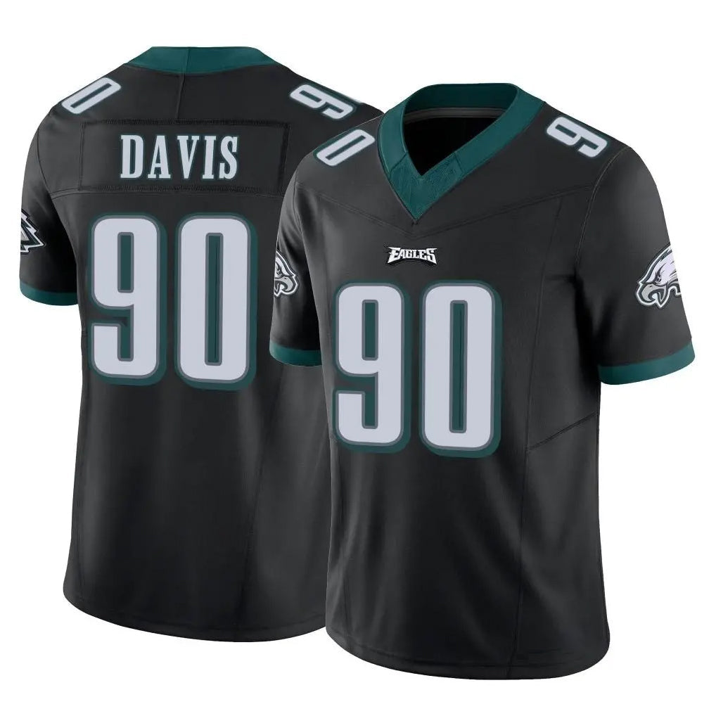 Johmsee P.Eagles #90 Jordan Davis Player Black Limited Vapor F.U.S.E. Home Game Stitched Jerseys