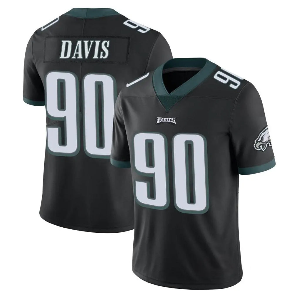 Johmsee P.Eagles #90 Jordan Davis Player Black Limited Vapor Untouchable Home Game Stitched Jerseys