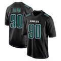 Johmsee P.Eagles #90 Jordan Davis Player Carbon Black Fashion Home Game Stitched Jerseys