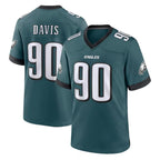 Johmsee P.Eagles #90 Jordan Davis Player Green Home Game Stitched Jerseys