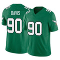 Johmsee P.Eagles #90 Jordan Davis Player Green Kelly Alternate Vapor F.U.S.E. Home Game Stitched Jerseys
