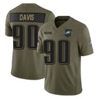 Johmsee P.Eagles #90 Jordan Davis Player Olive 2025 Salute To Service Limited Stitched Jerseys
