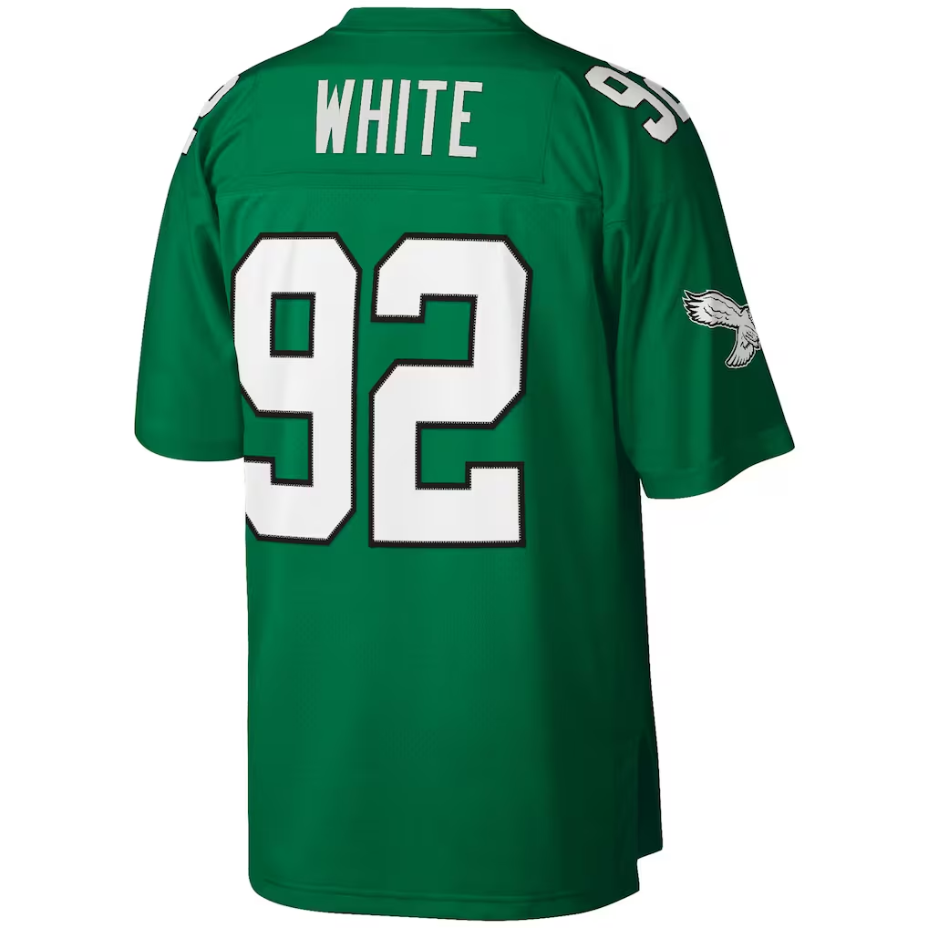 Johmsee P.Eagles #92 Reggie White Mitchell & Ness Kelly Green Legacy Replica Stitched Puhic Jersey
