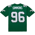 Johmsee P.Eagles #96 Clyde Simmons Mitchell & Ness Kelly Green Legacy Replica Jersey
