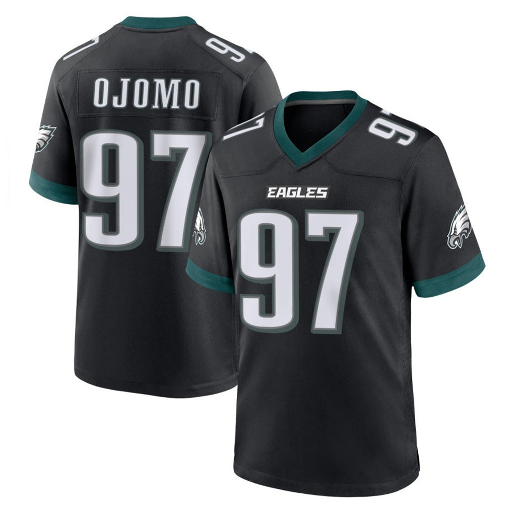 Johmsee P.Eagles #97 Moro Ojomo Player Black Game Home Stitched Jerseys