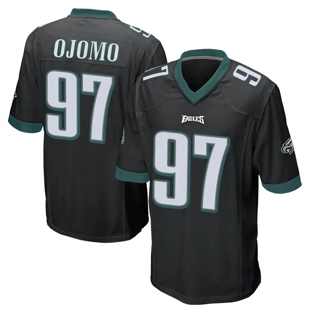 Johmsee P.Eagles #97 Moro Ojomo Player Black Home Game Stitched Jerseys