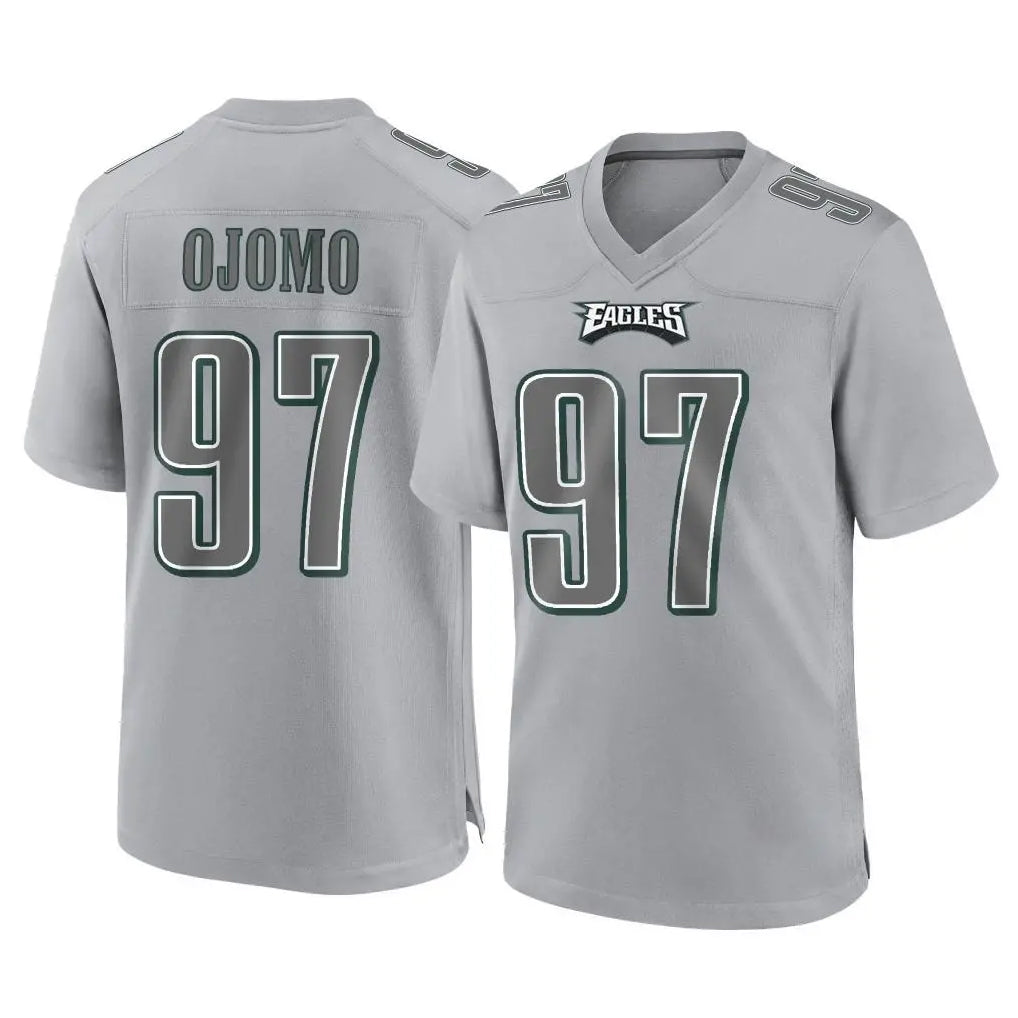 Johmsee P.Eagles #97 Moro Ojomo Player Gray Atmosphere Fashion Home Game Stitched Jerseys