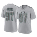 Johmsee P.Eagles #97 Moro Ojomo Player Gray Atmosphere Fashion Home Game Stitched Jerseys