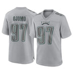 Johmsee P.Eagles #97 Moro Ojomo Player Gray Atmosphere Fashion Home Game Stitched Jerseys