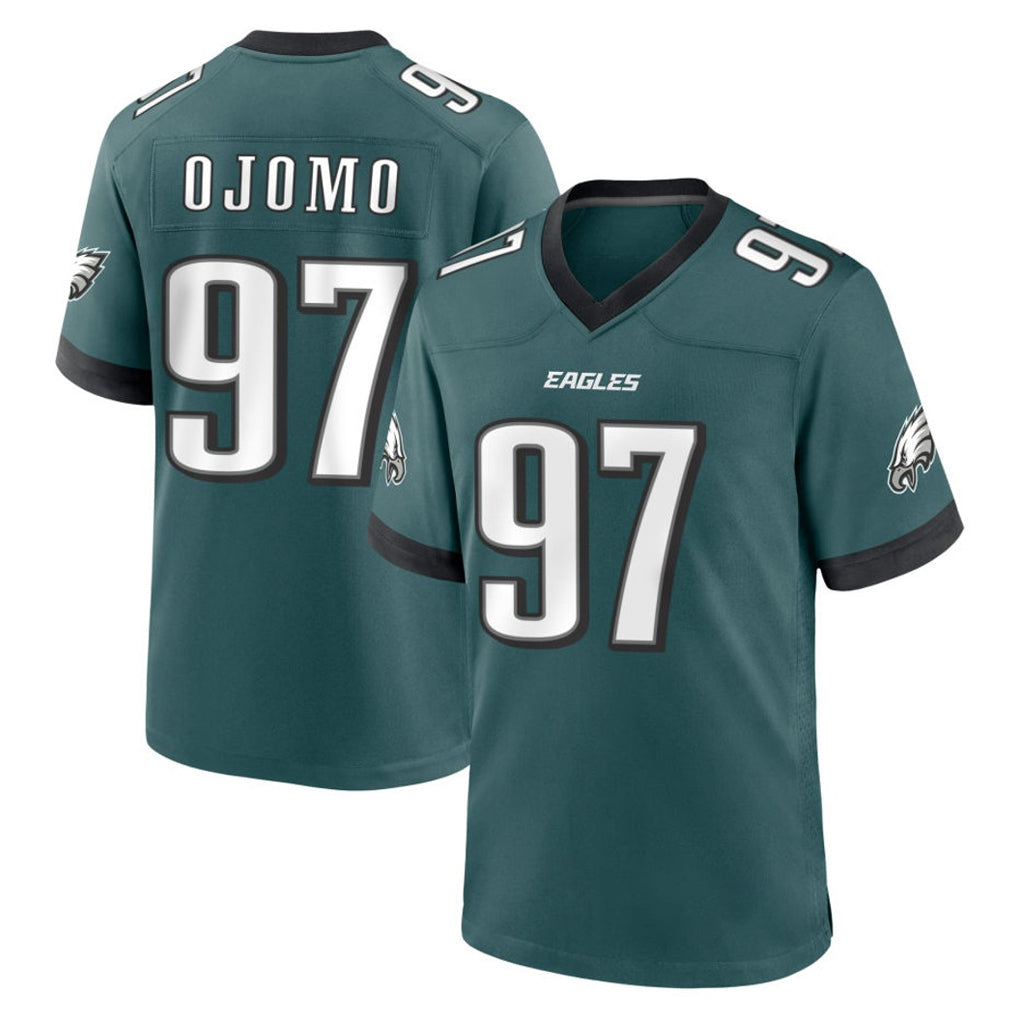 Johmsee P.Eagles #97 Moro Ojomo Player Green Home Game Stitched Jerseys