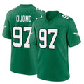 Johmsee P.Eagles #97 Moro Ojomo Player Green Kelly Alternate Home Game Stitched Jerseys