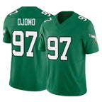 Johmsee P.Eagles #97 Moro Ojomo Player Green Kelly Alternate Vapor F.U.S.E. Home Game Stitched Jerseys