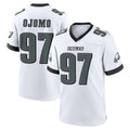 Johmsee P.Eagles #97 Moro Ojomo Player White Game Home Stitched Jerseys