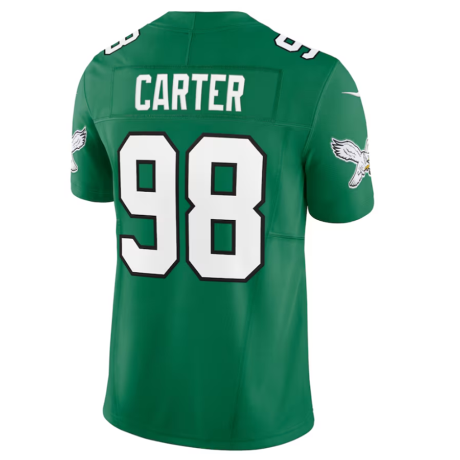 Johmsee P.Eagles #98 Jalen Carter Green Alternate Vapor F.U.S.E. Limited Jersey Stitched American Stitched Jersey
