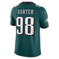 Johmsee P.Eagles #98  Jalen Carter Midnight Green Team Vapor F.U.S.E. Stitched Limited Jerseys