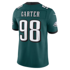 Johmsee P.Eagles #98  Jalen Carter Midnight Green Team Vapor F.U.S.E. Stitched Limited Jerseys