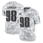 Johmsee P.Eagles #98 Jalen Carter Player Arctic Camo Salute to Service Limited Game Stitched Jerseys