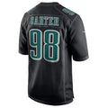 Johmsee P.Eagles #98 Jalen Carter Player Black Fashion Game Stitched Jerseys