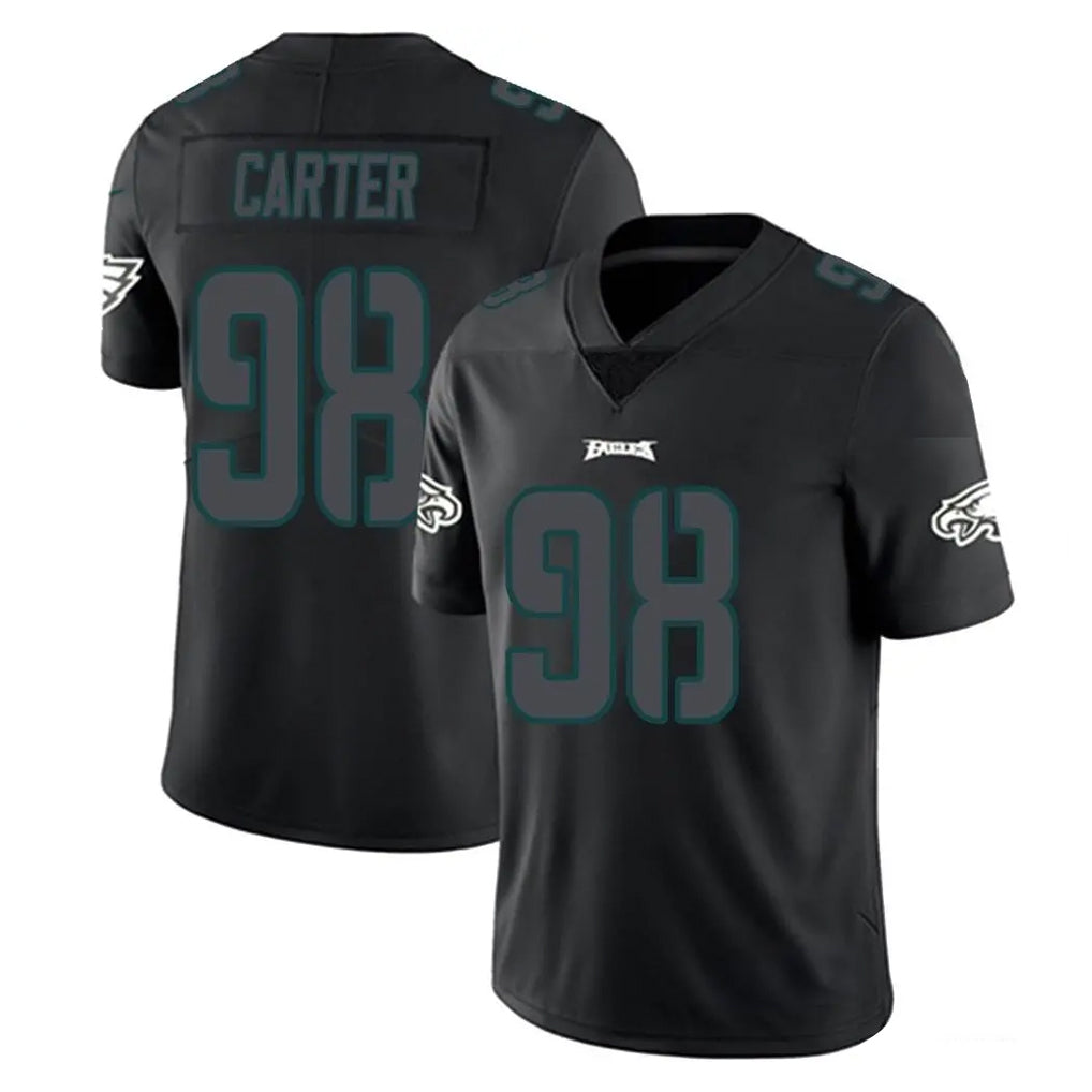 Johmsee P.Eagles #98 Jalen Carter Player Limited Black Impact Home Game Stitched Jerseys