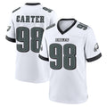 Johmsee P.Eagles #98 Jalen Carter Player White Game Home Stitched Jerseys